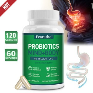 Probiotiques, enzymes digestives & Prébiotiques - L'humeur s'améliore & Soutien immunitaire
