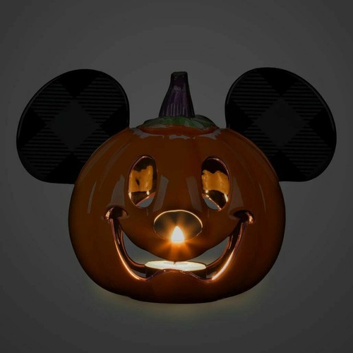 Mickey Mouse Jack O Lantern Candle Holder Halloween NEW Disney Parks Exclusive - Picture 3 of 6