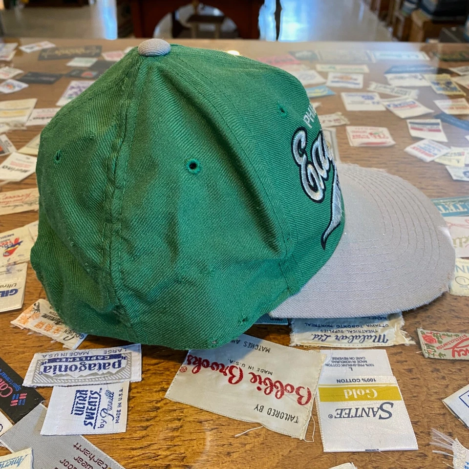 1990s Philadelphia Eagles Starter Script Snapback Vtg Tail Sweep NFL Wool Hat Foto 4 de 4