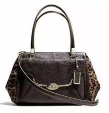NWT Coach 25255 Madison Madeline Mixed Haircalf Leather East West Satchel  $1000