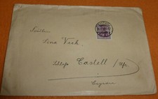60 Pf. Germania Zittau - Lina Veeh Schloss Castell Unterfranken Infla Brief 1921