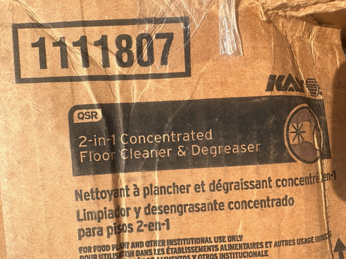 Ecolab 1111807 Kay QSR 2 in 1 Concentrated Floor Cleaner & Degreaser 2 GAL Lot - Picture 4 of 6