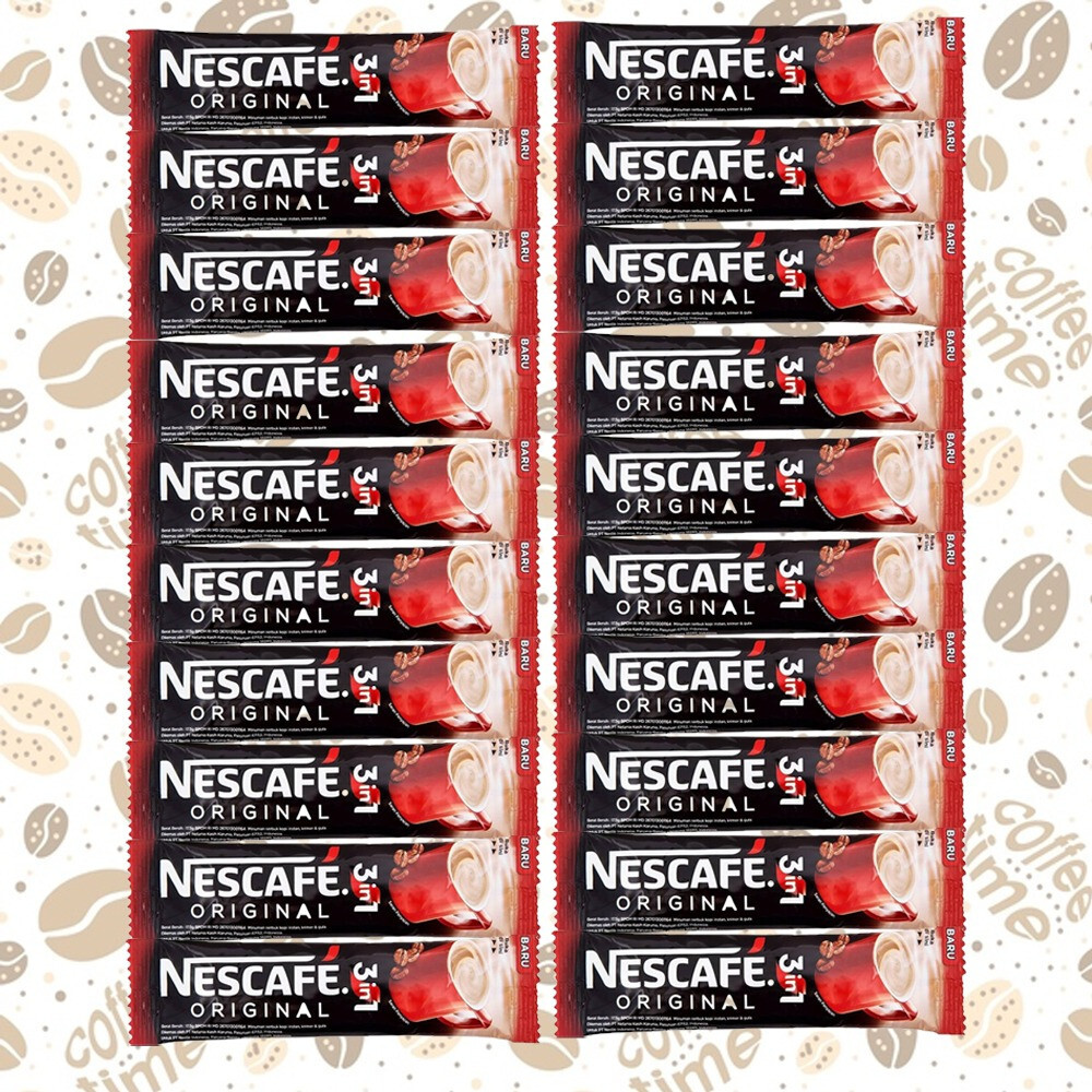 Nescafe 3 In 1 Original Soluble Coffee Instant Coffee 20 Sachets