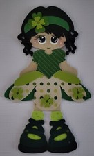 March Mini Calendar Girl Black Hair. Scrapbook, Card making Paper Piecing