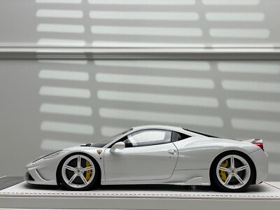 Ferrari 458 Speciale (White w/ Blue Stripe) [Davis & Giovanni] 1