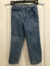 Bugle Boy Jeans Size 5 Regular Blue Elastic Back Zip Button Front 218