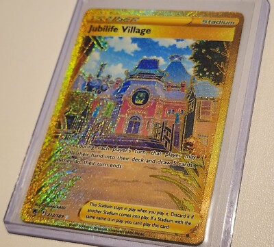 jubilife village pokemon card gold from Astral Radiance set Card Type / HP / Stage Pokemon Astral Radiance 212/189 Jubilife