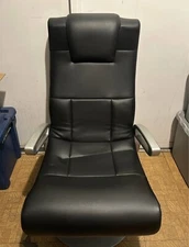 Computer Gaming Chair For Men Black Leather With Built In Speaker