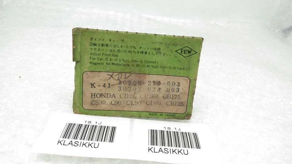 Punto de contacto Honda CB93 CB160 CB175 CS90 C90 CL90 CD90 CB125 NUEVO EN STOCK Japón Foto 3 de 4