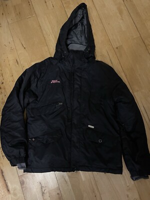 No Fear Womens Black Ski Jacket Size 12 Zip Vintage Zipped Pockets  Technical UK