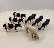 Lot of 6 Dairy Cows Schleich 2000 + Rodeo Bull 2005