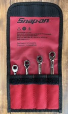Snap-on Tools 4pc 6mm-9mm 0 Flank Drive Plus Ratchet Wrench Set Soxrm704a