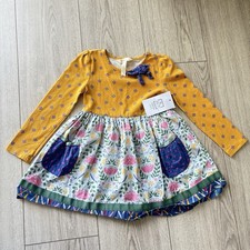 Girls Matilda Jane Choose your own path Gold Star Dress size 4 NWT