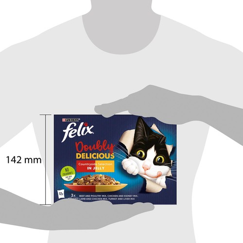 Felix Karma dla dorosłych kotów Podwójnie pyszny wybór na wsi w galaretce - opakowania zbiorcze - Zdjęcie 4 z 33