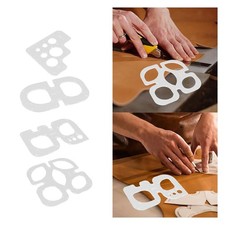 Round Corner Stitching Ruler Stencil Handmade Transparent Leather Positioning