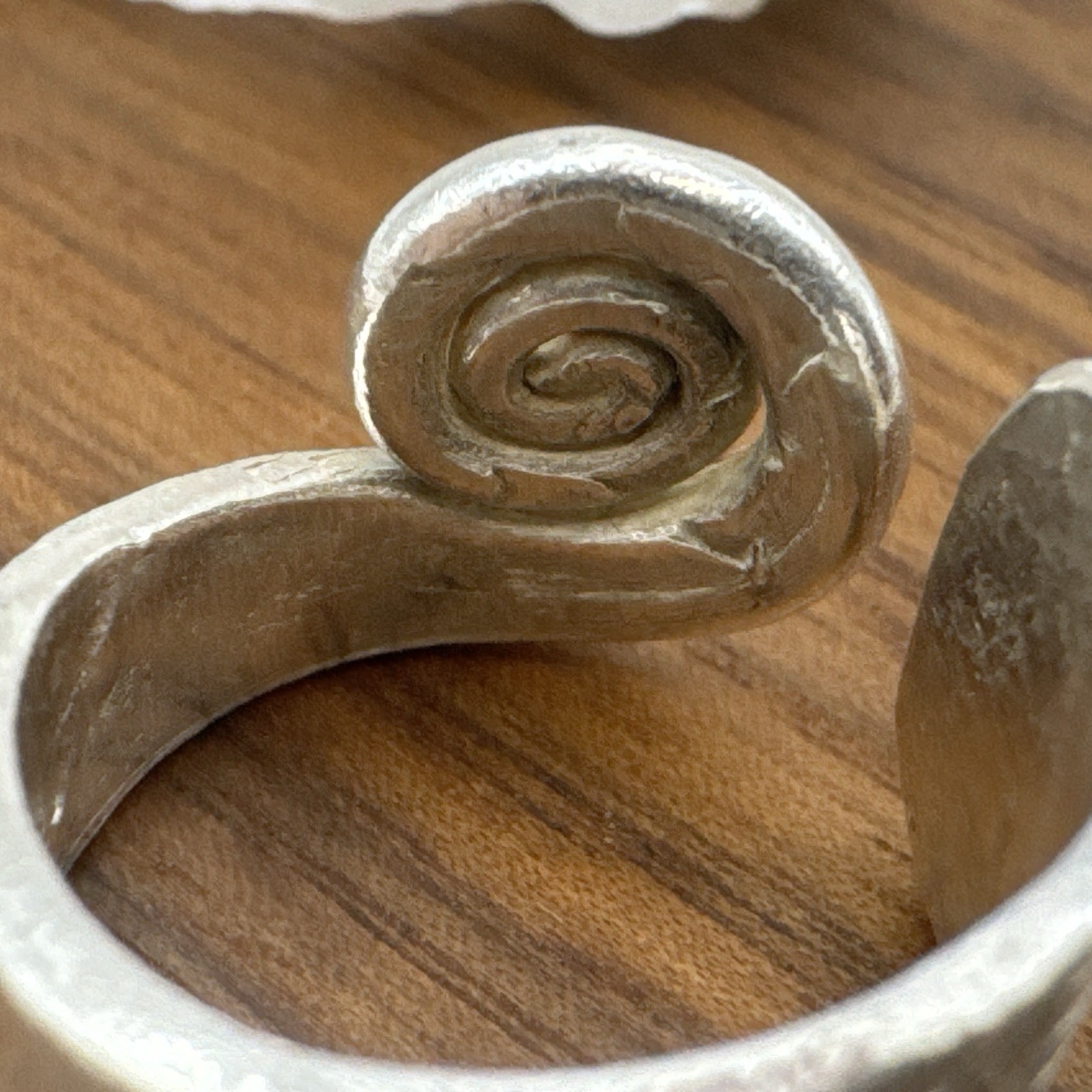 925 Solid Sterling Silver Hammered Handmade Ring … - image 11