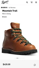 Danner Mountain Trail, 9 EE, Made In USA, Barely Worn