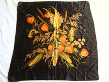 Mid-Century Modern CHINESE LANTERNS, Cattails, Corn Fall Color Women's SCARF