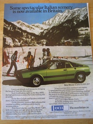 ITALIENISCHE LANDSCHAFT IST JETZT VERFÜGBAR IN GROSSBRITANNIEN BETA MONTE-CARLO 1977 WERBEDATEI 61