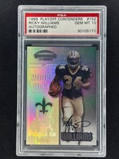 Ricky Williams 1999 Playoff Contenders Rookie Ticket Auto PSA 10 Saints