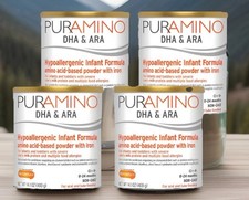 PurAmino DHA  ARA Hypoallergenic Infant Formula 14.1 oz 4 -Exp 09/27