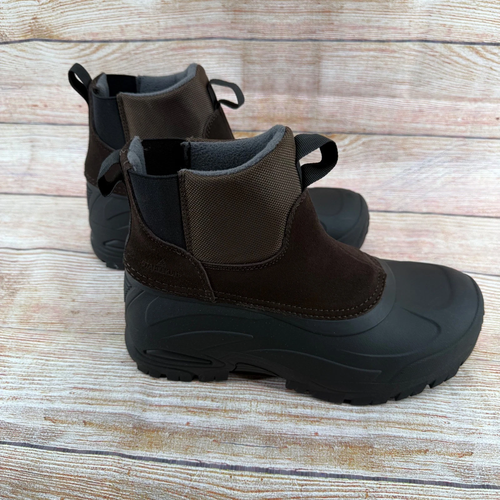 Staheekum Yukon Mens Brown Waterproof Insulated Winter Snow Boots Size 11