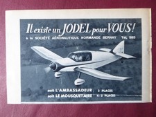 1963 PUB SAN AERONAUTIQUE NORMANDIE BERNAY JODEL F-BIZE ORIGINAL FRENCH AD