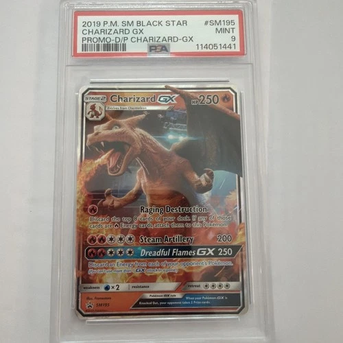 Charizard GX SM195 Black Star Promo Holo Defective Pikachu PSA 9
