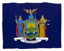 Decal Vinyl Sticker New York State Flag - Printed Vinyl Decal Made in USA