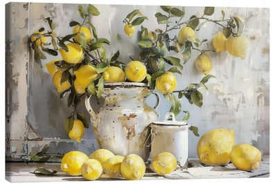 Leinwandbild Stillleben mit Zitronen - Arlington Prints