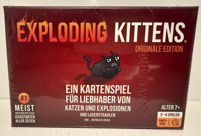 Exploding Kittens, Grundspiel, Partyspiel, Karten Asmodee Katzen