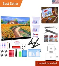 A3 LED Light Pad for Diamond Painting, Diamond Art Light Board Kit,Adjustable...