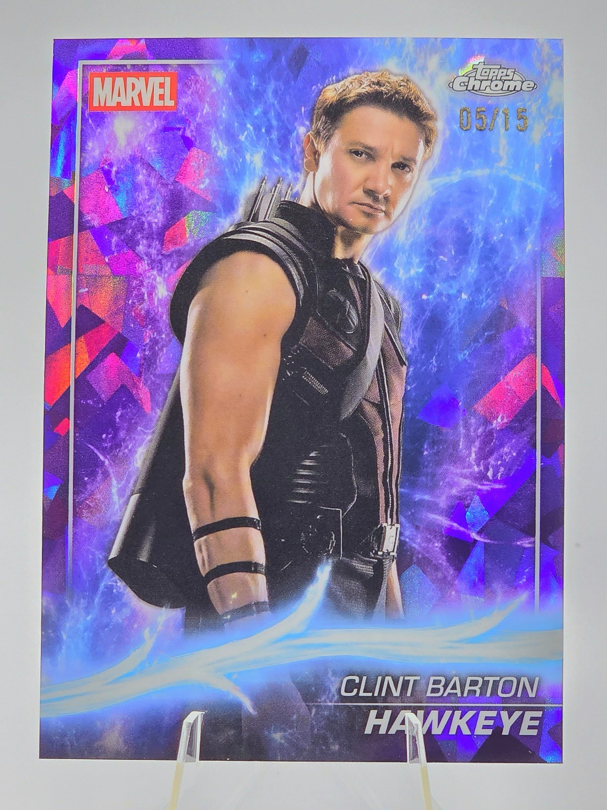 Hawkeye Purple 05/15 2025 Topps Marvel Studios Chrome Sapphire