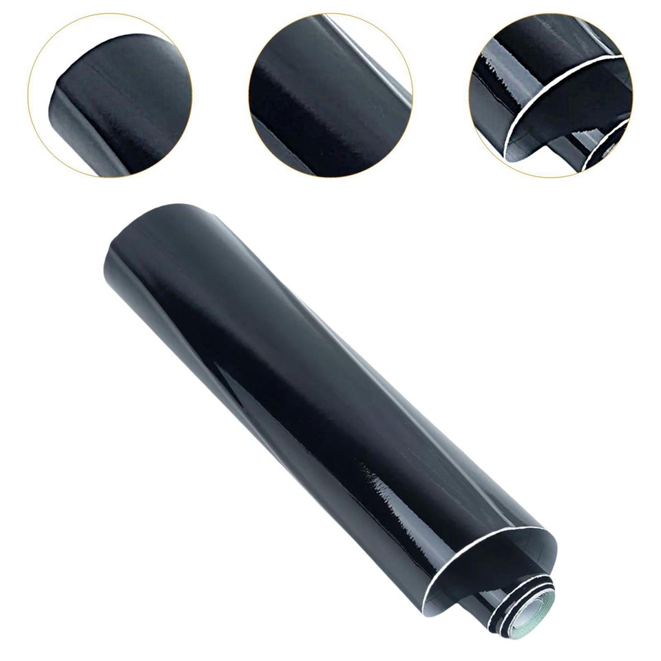 Generic Sticker Generic Vinyl Wrap 1.52M Black Removable Accessories Sturdy PVC Car ...