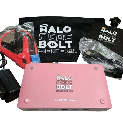 HALO ACDC Bolt 58830 Portable Charger Power Source Car Jump Starter Pink Floral