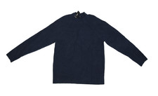 Express Sweater Mens Medium Navy Blue Crewneck Pullover Wool Blend Knit New Tags