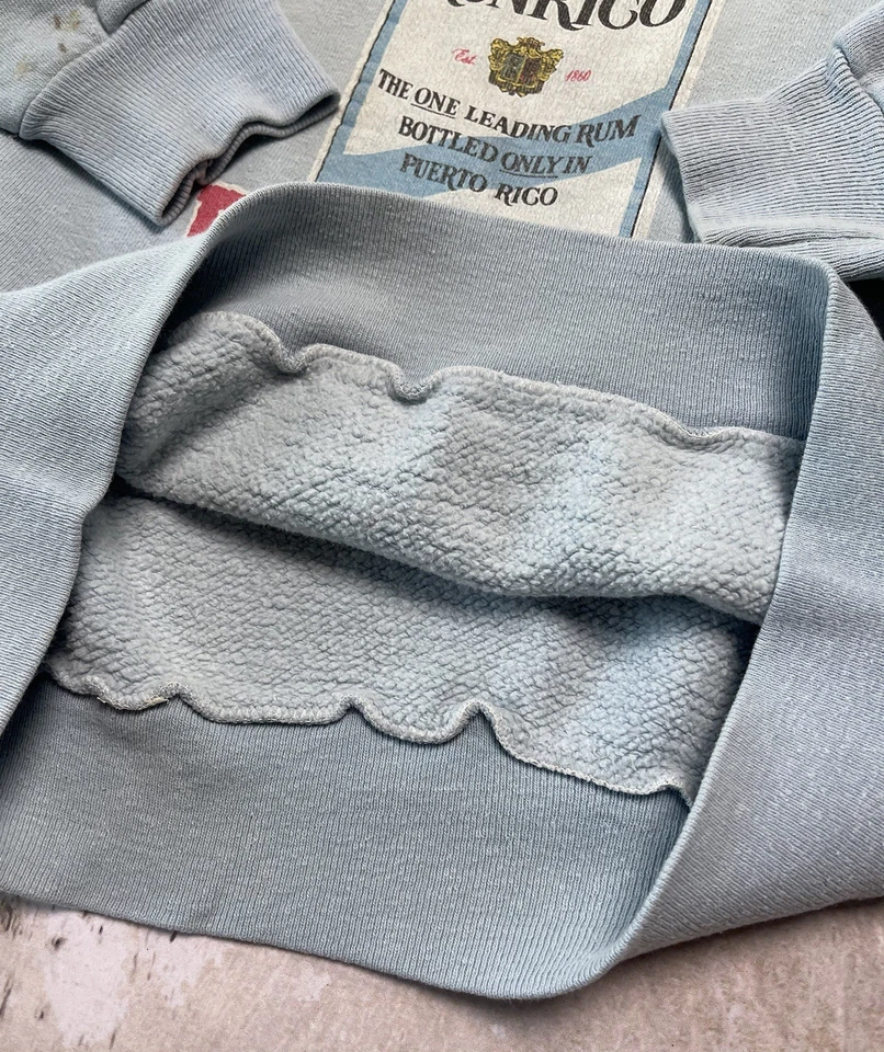Sudadera True Vintage Años 60 Cuello Redondo Ronrico Ron Licor Promo Puerto Rico Foto 3 de 4