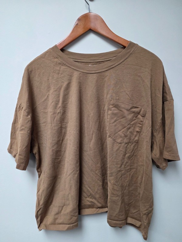 Time and Tru Women's 3X Brown Pocket T Shirt w/Pocket - FREE SHIPPING