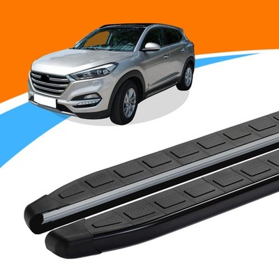 Trittbretter passend für Hyundai Tucsonab08/2004-11/2010 DOLU Schwarz mit ABE