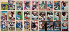 Detroit Lions Topps NFL Football Trading Cards Vintage 1960s to 90s Lot of 27