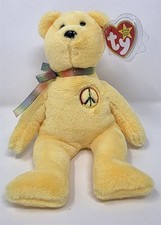 Ty Beanie Baby Peace II Bear 30th Anniversary Limited Edition 2023 MWMT Yellow