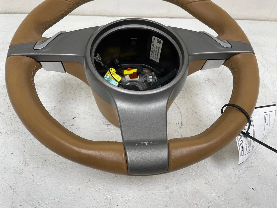 2005-2009 PORSCHE BOXSTER MANUAL STEERING WHEEL SAND BEIGE 99734780325 OEM Foto 2 de 4