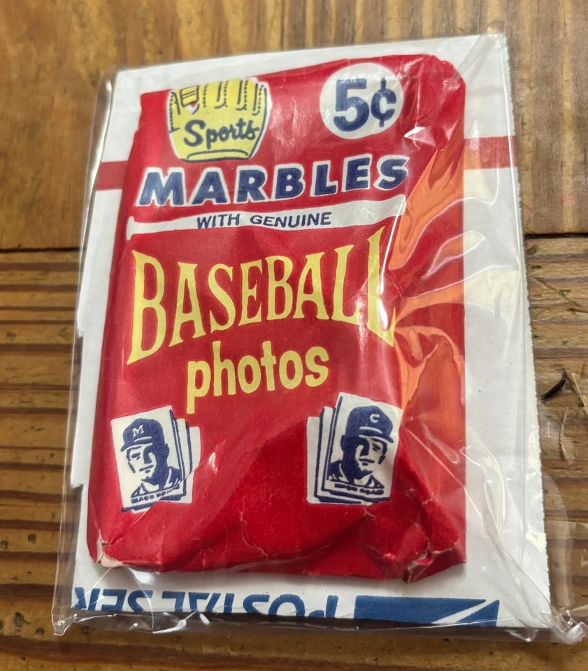 Tarjeta de béisbol sellada Leaf Sports Novedades 1960 y paquete de cera de mármol! RARO!! Foto 3 de 3