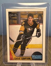 1987-88 O-Pee-Chee - Craig Simpson #80 Blank Back (RC) RARE!