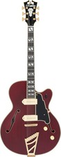 D'Angelico Deluxe 59 Hollowbody Electric Guitar - Satin Trans Wine