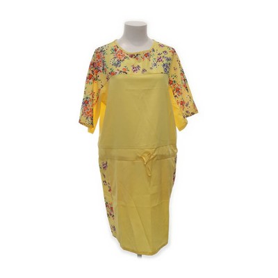 Kleid, Größe: XXL, Gelb/Mehrfarbig, Polyester, Blumen, Damen #DXG