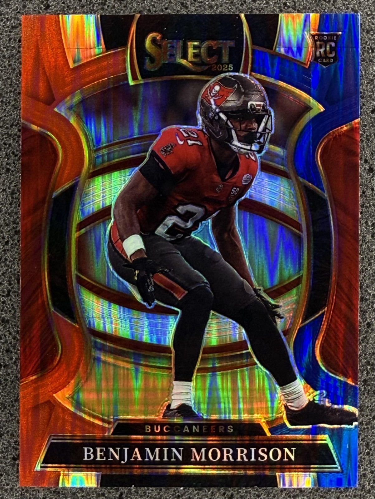 2025 Panini Select #39 Benjamin Morrison Red and Blue Prizm Shock