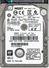 HGST HTS545050A7E362 500GB SATA HDD Tested Sanitized - Premium Grade