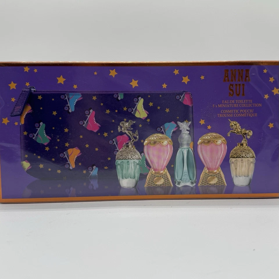 Anna Sui 5 x 0,17 oz/5 ml coleção miniatura conjunto de presente com bolsa - Imagem 3 de 3