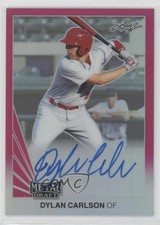 2019 Leaf Metal Draft 1990 Throwback Pink /20 Dylan Carlson #LT-DC1 Auto s5q